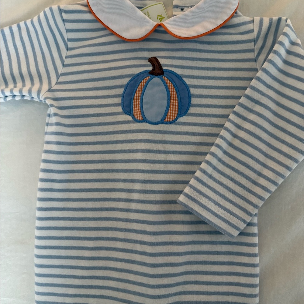 Zucchini Kids Onesie with embroidered Pumpkin Design